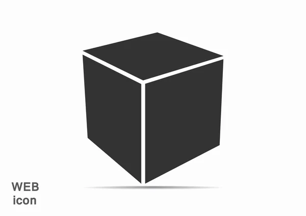 Icône web simple cube — Image vectorielle