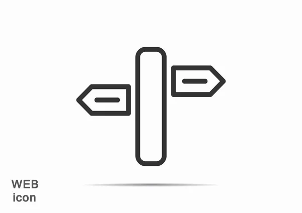 Signpost icono web — Vector de stock