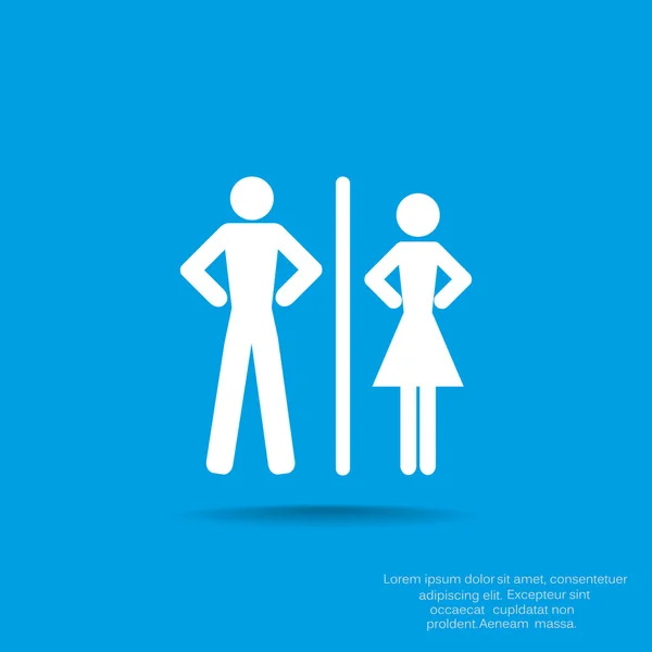 성별 표지판 화장실 아이콘 — 스톡 벡터