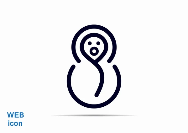 シンプルなラインで乳児のシンボル — ストックベクタ