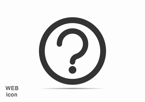 Signo de interrogación en el icono web círculo — Vector de stock