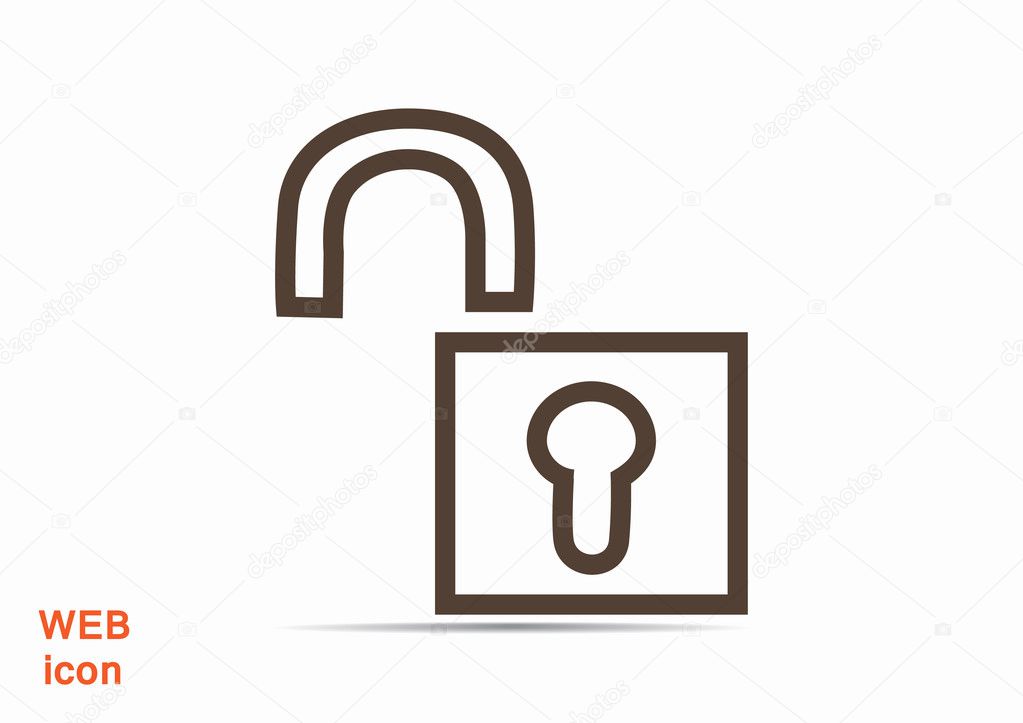 Opened lock icon Stock Vector by ©LovArt 122304972