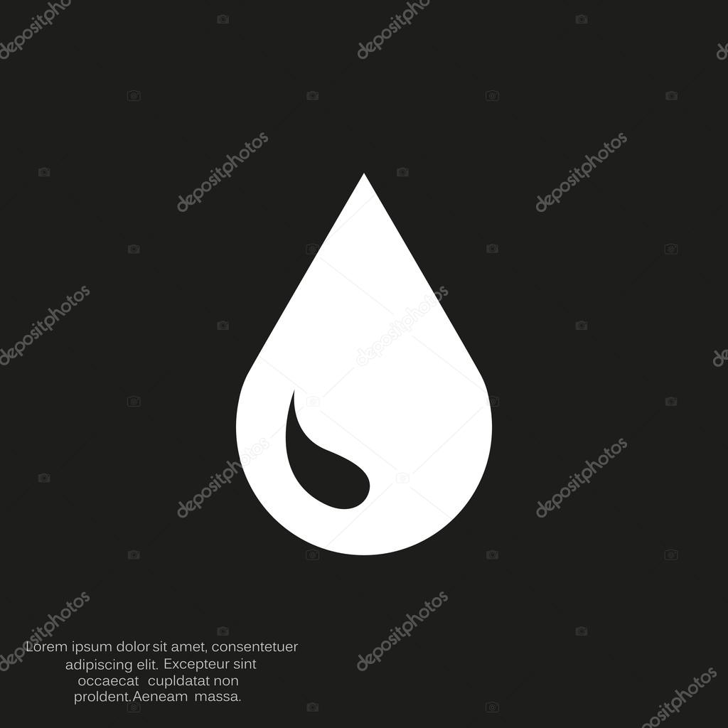 Liquid droplet simple web icon