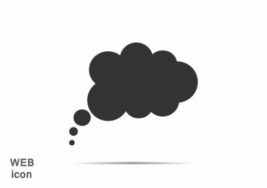 Bulut köpük basit web simgesi