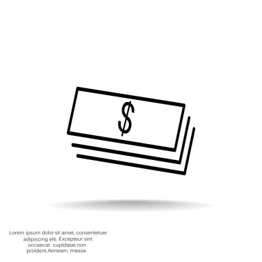 Dolar web simgesi yığını