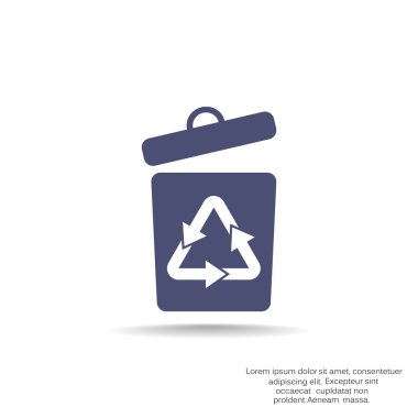 Atık geri dönüşüm sembolü ile okları