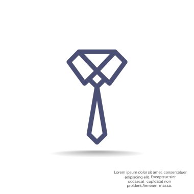 Düğümlü kravat basit web simgesi