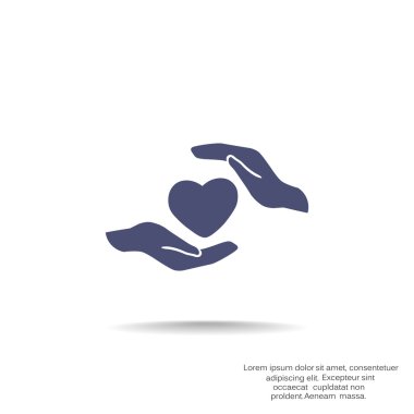 Ellerin simgesinde kalp