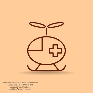 Basit helikopter web simgesi