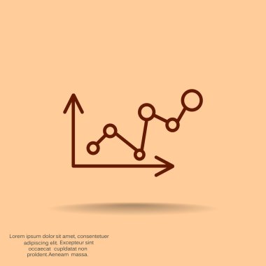 Eğri çizgi grafik simgesini