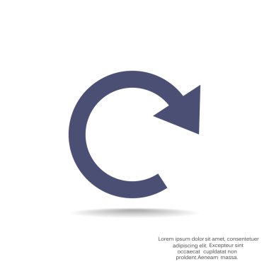 bir daire içinde rotasyon ok