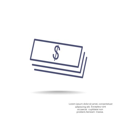 Dolar web simgesi yığını