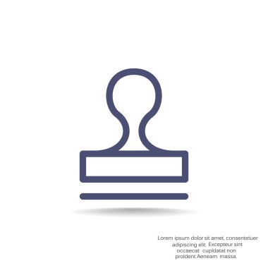 Mühür stamper kavramı simgesi