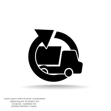 Yuvarlak ok ile basit kamyon