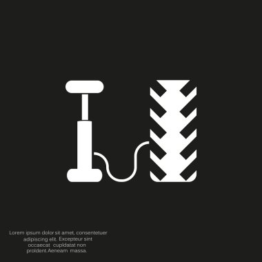 Hava pompası ve lastik web simgesi