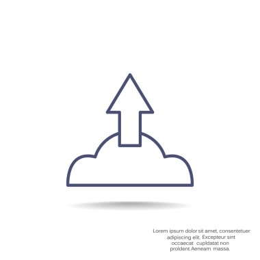 Bulut dosya karşıya yükleme simgesi