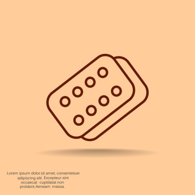 Bandaj sıva basit web simgesi