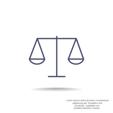 Adalet basit web simgesi ölçekleri