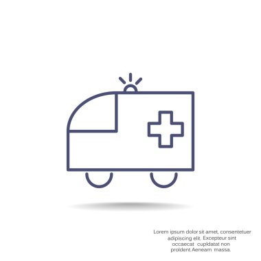 Ambulans araba web simgesi