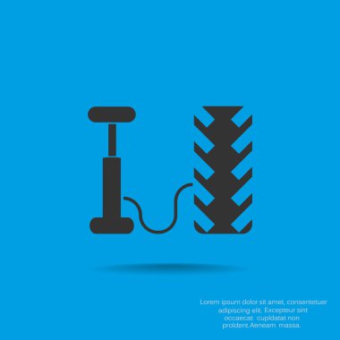 Hava pompası ve lastik web simgesi