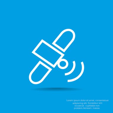 Uzay İstasyonu ince çizgi simgesi