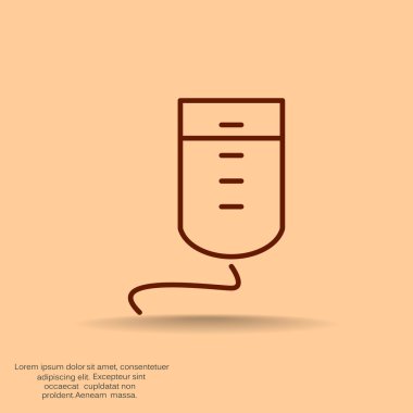 Damla sayacı basit web simgesi