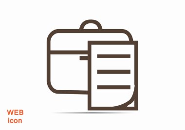 Belgeleri web simgesi için iş çanta