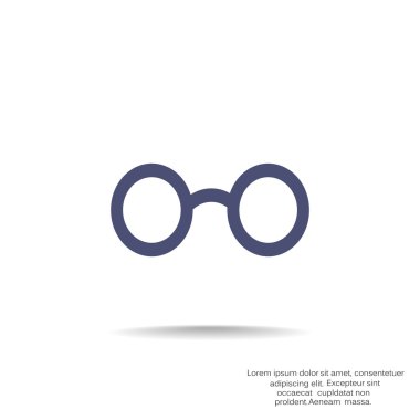 Retro yuvarlak gözlük simgesi