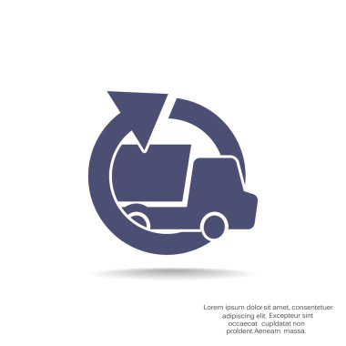 Yuvarlak ok ile basit kamyon