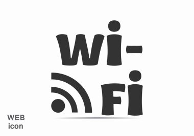 Wi-Fi yazıt dalgalar simgesiyle