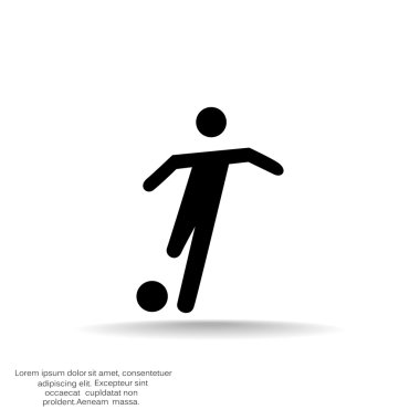 Futbol oyuncu siluet