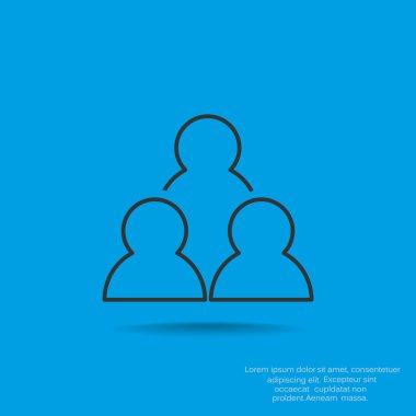 Grup insanlar basit web simgesi