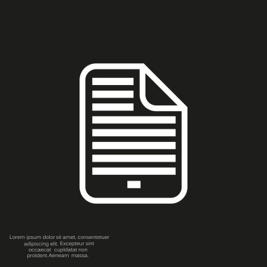 Belge dosya basit web simgesi