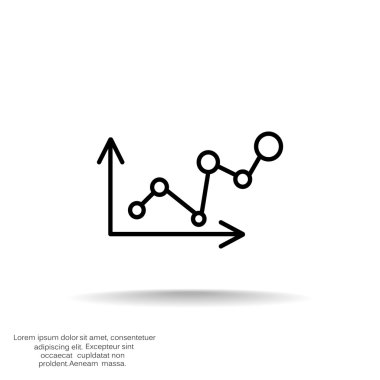 Eğri çizgi grafik simgesini