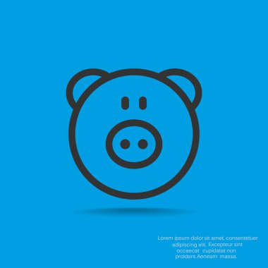 Domuz kafa basit web simgesi