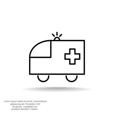 Ambulans araba web simgesi