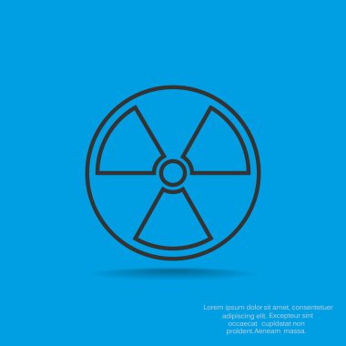 Bir radyasyon işaret basit simgesi