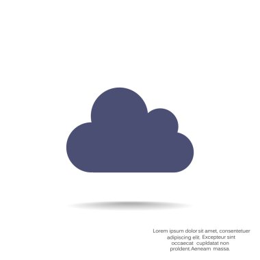 Basit anahat bulut web simgesi