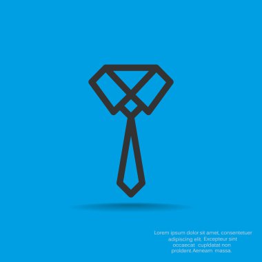 Düğümlü kravat basit web simgesi