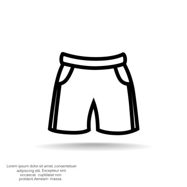 Şort düz simgesi
