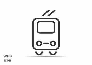 Basit tramvay simgesi