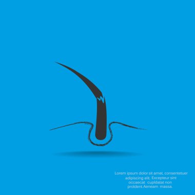 Hasarlı saçın web simgesi