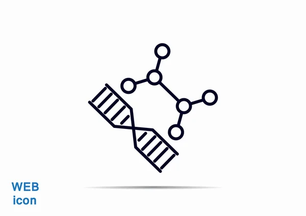 Dna-Genetik-Web-Symbol — Stockvektor