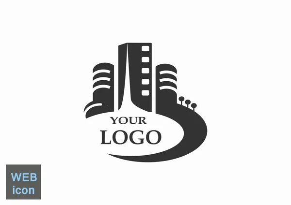 Logotipo de edificios urbanos para su empresa — Vector de stock