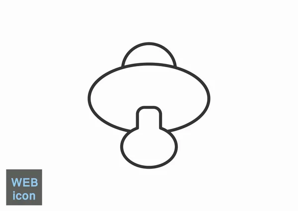 Jednoduché dudlík ikona — Stockový vektor