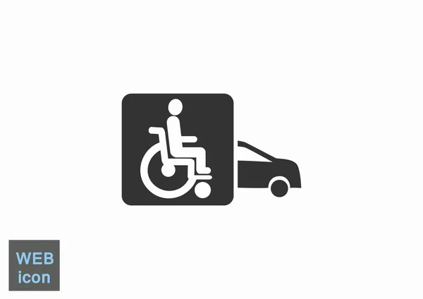 Disabled in car icon — Stock Vector