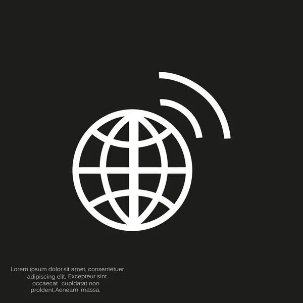 Globo simple icono web — Archivo Imágenes Vectoriales