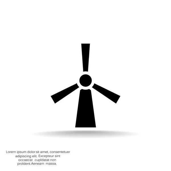 Icono del generador eólico — Vector de stock