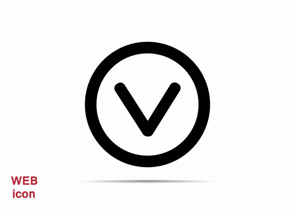 Marca de chek con icono de garrapata — Vector de stock