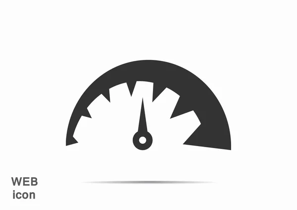 Simple speedometer web icon — Stock Vector